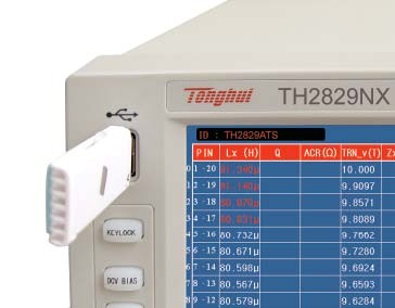 同惠TH2829AX变压器综合测试仪，扫描测试结果与显示画面直接U盘保存
